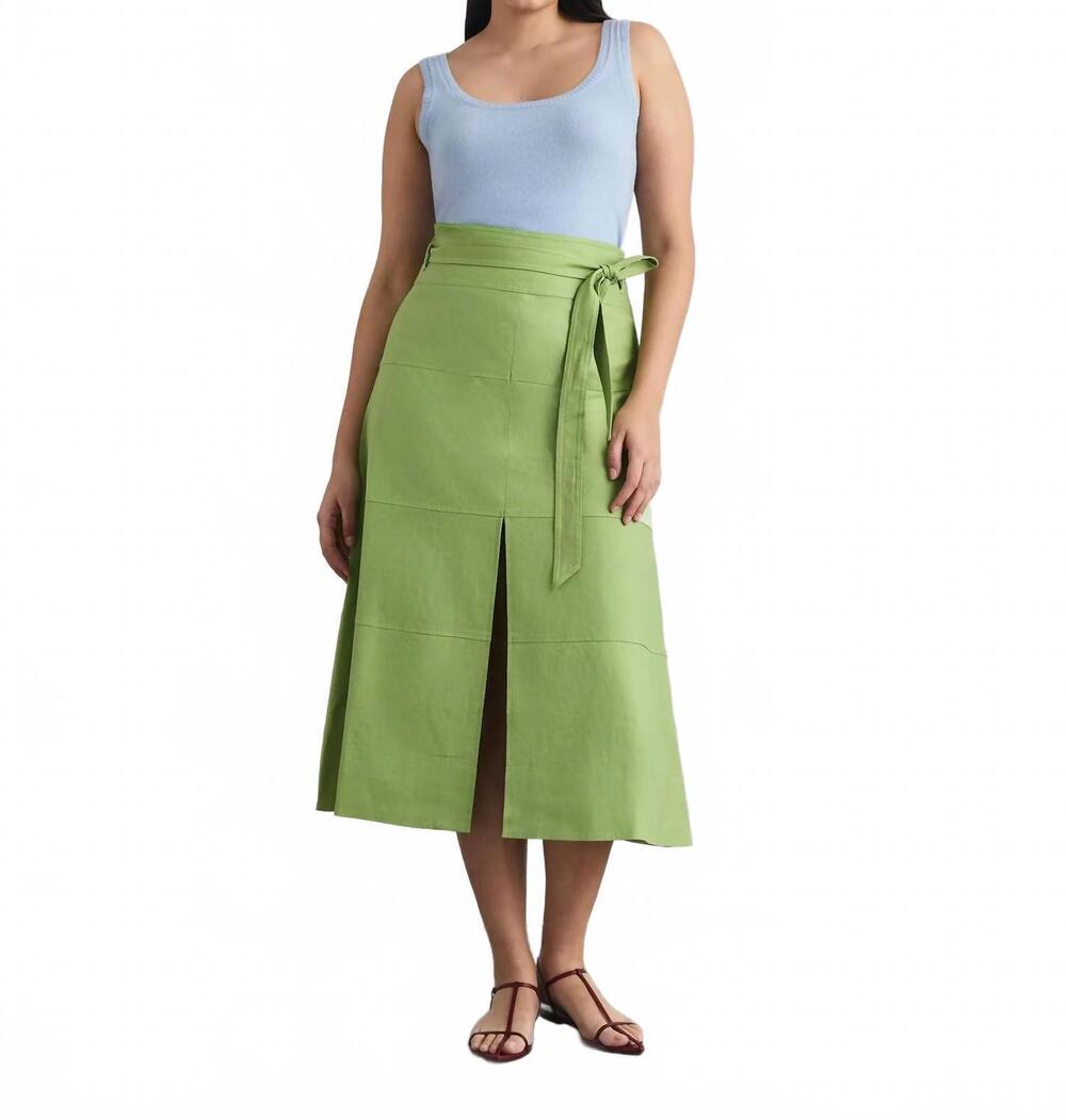NEW TANYA TAYLOR hudson midi skirt in asparagus